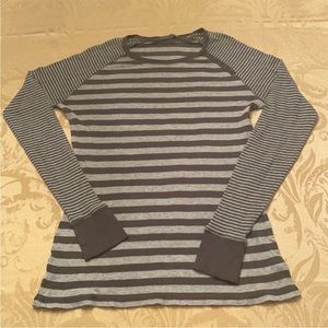 👚 Gap striped thermal long sleeve grey shirt XL
